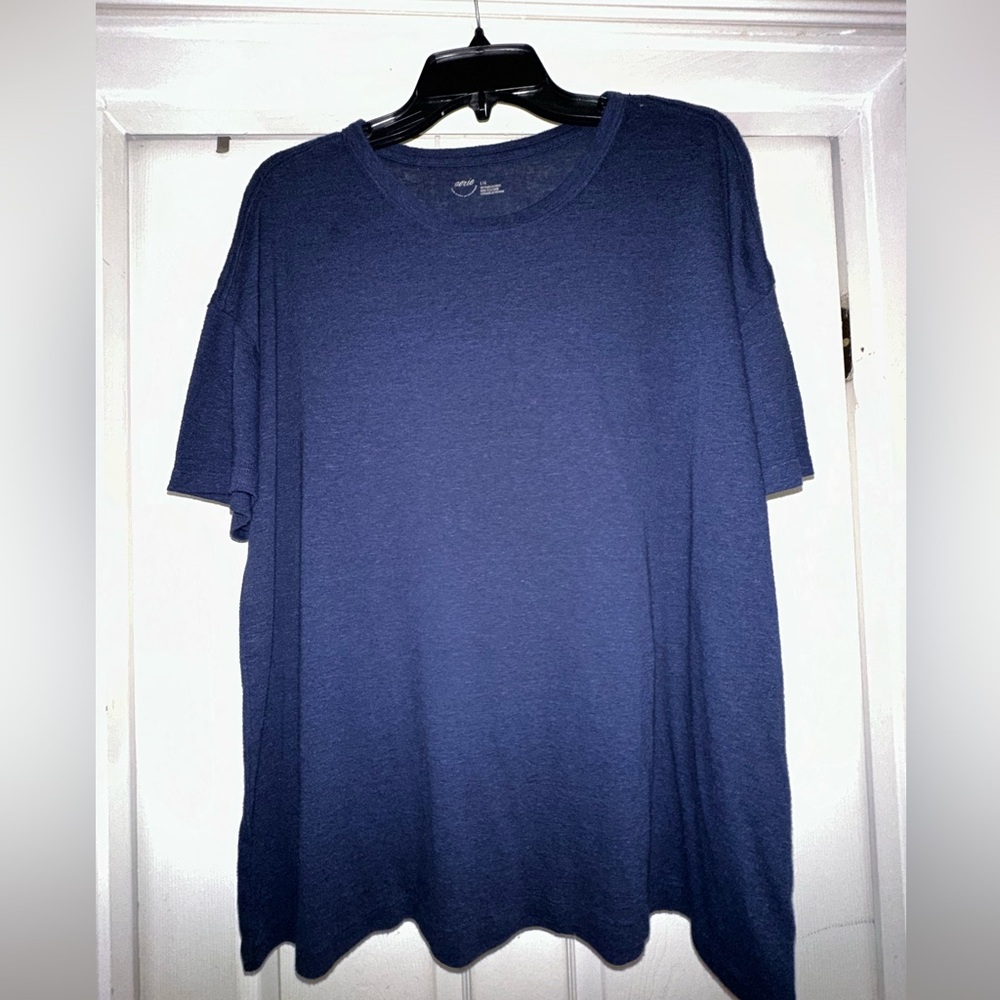 Aerie, short sleeve, blue top; size large. Good condition